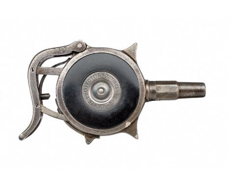 A "Le Protector" palm-pistol dating: 1875-1890 provenance: France Round pistol, marked "Le Protector. Systeme Turbiaux" on bo