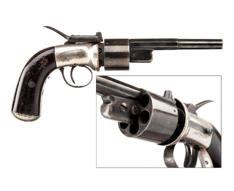 A rare transition percussion revolver dating: third quarter of the 19th Century provenance: England Smooth, two-stage, 8 mm c