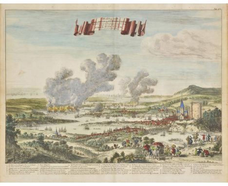River Thames. Stoopendaal (Daniel), Afbeelding van de Stad en Revier van Rochester, Chattam..., circa 1700, engraved battle p