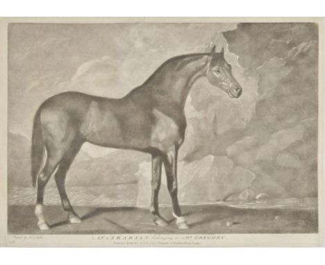 *Stubbs (George). An Arabian belonging to Mr Gregory, published Robert Sayer, [1777 or later], uncoloured mezzotint, small ma