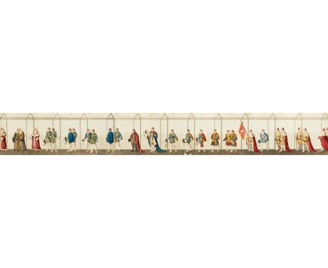 *Panorama. Coronation of George IV, 1821, [William Sams, 1822],  hand-coloured continuous strip aquatint numbered throughout 