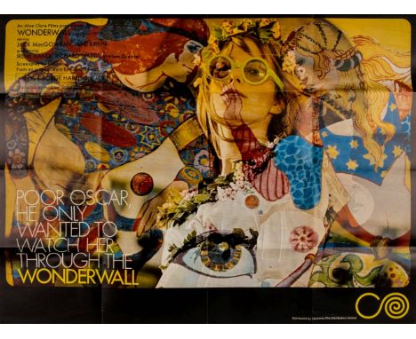 *Wonderwall, Alan Clore Films, 1969,  directed Joe Massot, with music by George Harrison, double-sided UK quad poster in fold