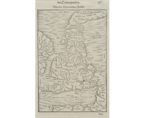 *British Isles. Munster (Sebastian), Von den Britannischen Insuln, circa 1615, uncoloured woodcut map, 280 x 175 mm, woodcut 