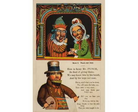 Moveable. Royal Moveable Punch and Judy, Dean & Son, [cover-title], circa 1891,  eight half-page moveable Punch and Judy scen