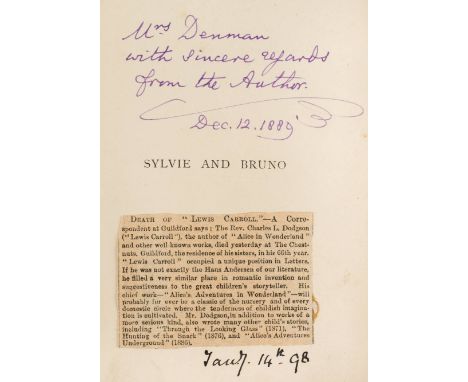 [Dodgson, Charles Lutwidge, 1832-1898]. Sylvie and Bruno; Sylvie and Bruno Concluded, by Lewis Carroll, 2 volumes, 1st editio