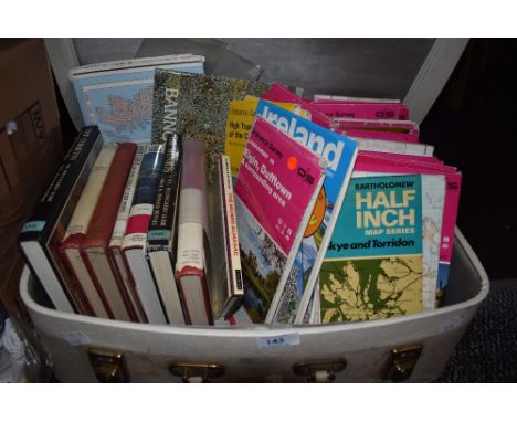 A selection of Ordnance survey guides and maps with similar reference books