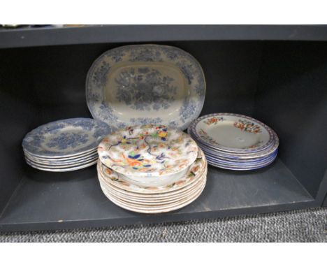 A selection of dinner plate sets including Myott &amp; Sons Angelica and Palissy