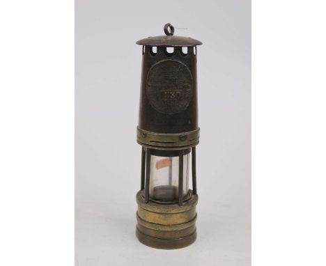 An early 20th century miner's safety lamp by Ackroyd &amp; Best, No.737, h.27cm