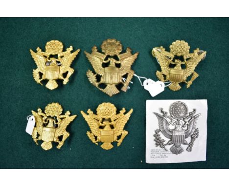 Six US Army Airforce Officer cap badges, to include examples by Ludlow of London and Meyer, (6). 