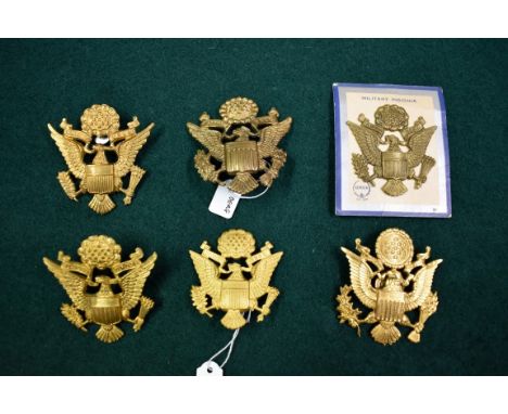 Six US Army Airforce Officer cap badges, to include examples by Gaunt and Gemsco, (6) 