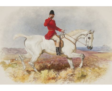 Circle of JOHN FREDERICK HERRING JUNIOR (1820 - 1907) Framed, signed with initials, dated 1852, oil on paper, hunting scene w
