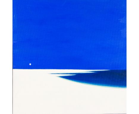 MARTIN LEMAN R.B.A., R.W.S. (b. 1934) Unframed, signed with initials, oil on canvas, Contemporary seascape, with extensive wh
