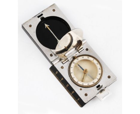 A German WW2 black bakelite and white metal DRGM Marsch compass, this type of compass was used by the Hitler Youth.