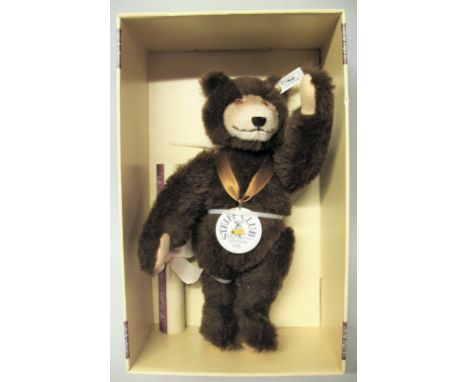 A Steiff Limited Edition Club Edition 1996 Teddy Bear Dicky Brown 1935, with squeaker mechanism, No. 4078, 32cm high, boxed w