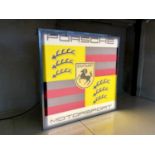 Illuminated Square Garage Sign - Porsche Motorsport - NO RESERVE