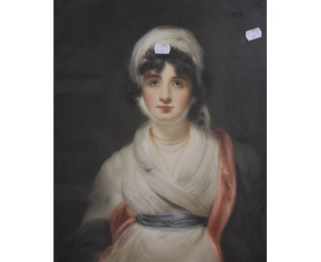 After Sir Thomas Lawrence PRA FRS (1769-1830), mezzotint engraving, Mrs Siddons, signed to the lower right margin Ellen Jowet