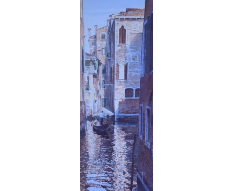 After Michael MacDonagh Wood (British contemporary) a limited edition colour print, entitled 'Going Home' Venetian canal scen