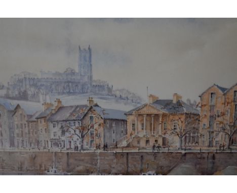 *Local Interest - After Mario Ottonello (20th Century), reproduction print, Two limited edition prints 'Old Cottages Lancaste