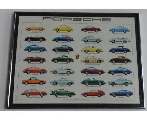 KEN RUSH, PORSCHE ROAD CARS 1950S TO 1970S  Illustrations of Porsche road cars from the 1950s to 1970s as drawn by Ken Rush f