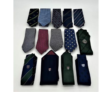COLLECTION OF LE MANS, BRDC, ECURIE ECOSSE AND ASTON-MARTIN TIES  14 in total, including Hermes ties as given to entrants int