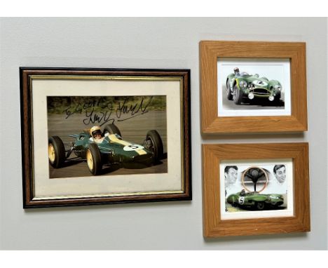SIGNED AND FRAMED PHOTOGRAPH OF LOTUS F1 DRIVER TONY MAGGS  Also included:  62 EMU / DB3S signed print&nbsp;by Chris Dugan DB