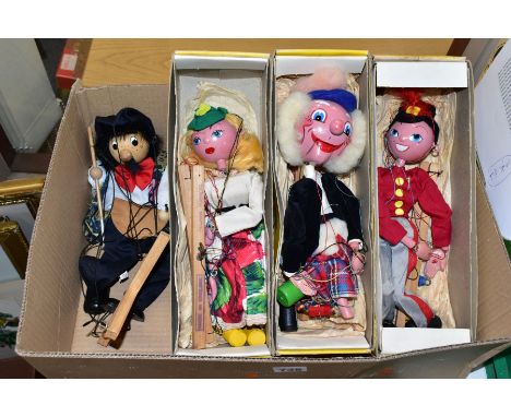 THREE BOXED PELHAM PUPPETS, SS Mitzi, SS Fritzi and SM MacBoozle, all appear complete and in fairly good condition but need u