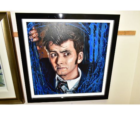PETE HUMPHREYS (BRITISH CONTEMPORARY) 'Dr WHO - DAVID TENNANT' a portrait of the actor in character, signed bottom right, oil