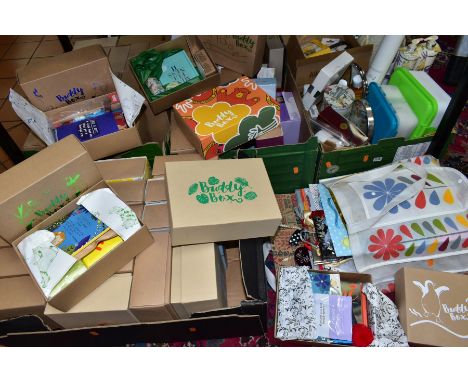 FOUR BOXES AND LOOSE BLURT FOUNDATION BUDDY BOXES, TOILETRIES, PERFUMES, COSMETICS AND GIFT BAGS, to include approximately th