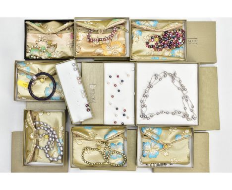 A SELECTION OF HONORA JEWELLERY, to include five cultured fresh water pearl necklaces, four pairs of cultured  fresh water pe