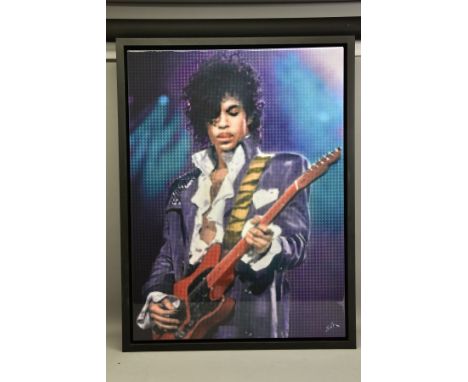 NICK HOLDSWORTH (BRITISH CONTEMPORARY) 'WHEN DOVES CRY', a signed limited edition print depicting a portrait of music legend 