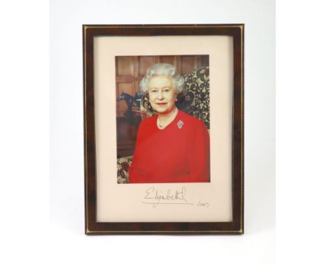 Elizabeth II, Queen of England - a colour photograph, signed on the mount, “Elizabeth R’’ and dated 2007, the image 19.5 x 14