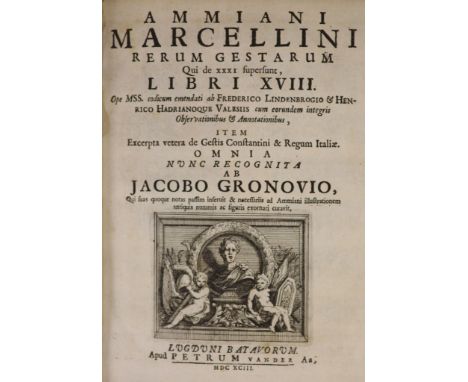 °  Ammianus Marcellinus - Rerum Gestarum qui de XXXI supersunt libri XVII... omnia nunc recognita ab Jacobo Gronovio ... pict