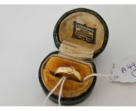 - A VICTORIAN 18CT GOLD BUCKLE RING 3.7G SIZE T HALLMARKED BIRMINGHAM 1852 INSCRIBED AROUND INNER OCT 15TH 1881 IN CONTEMPORA