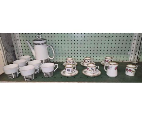 ROYAL OSBORNE CAPRICE COFFEE WARE & DECORATIVE COFFEE CANISTERS & SAUCERS ETC