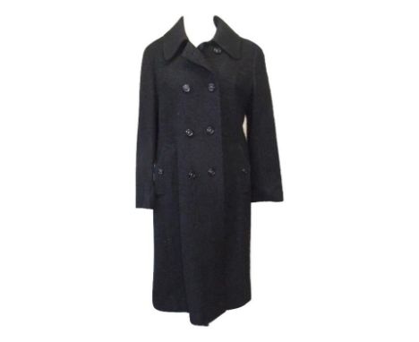 Ladies Vintage Admyra London Black Boucle Wool Mix Coat, approx. size 12  CONDITION REPORT 