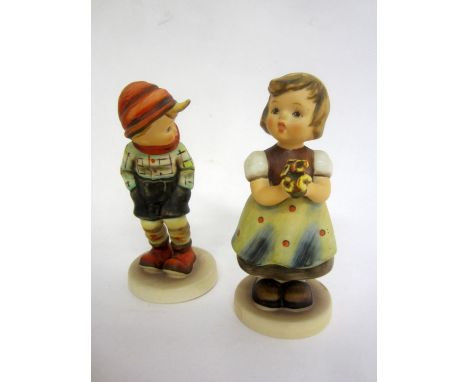Hummel Figurines: March Winds No. 43 &amp; 'For Mother' 257/0 (2)  CONDITION REPORT 