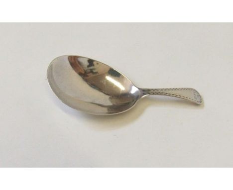 Georgian Silver Bright Cut Caddy Spoon, maker WS, hallmarked lower case 'n' with Georgian head &amp; sterling lion  CONDITION