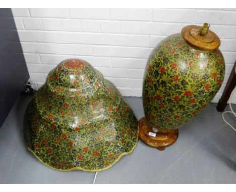 An Eastern inspired table lamp and shade
