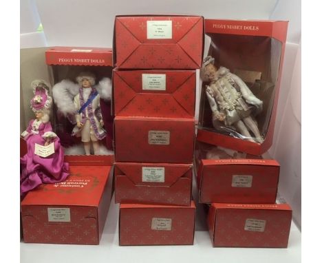 PEGGY NISBET VINTAGE Doll boxed Selection- to include all dolls as shown together with a loose unboxed plastic dressed PN dol