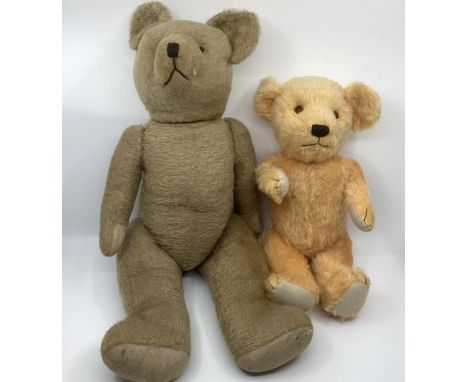 Antique Pair of &nbsp;Nursery &nbsp;old Vintage Teddy bears to include a 23” teddy bear and a 15” later teddy possibly chilte