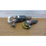2 Air Powered tools including an impact driver and a Universal grinder