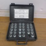 A cased Porsche master key set - one piece missing