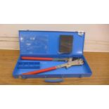 A Klauke Textron 06/04 crimping tool in metal case