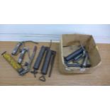 A quantity of assorted grease guns