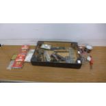 A quantity of assorted tools and other items including two boxed 5 lever high security mortice