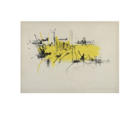 GEORGES MATHIEU (1921-2012)Sans titre  1957  signé et daté 57 gouache et encre de Chine sur papier signed and dated 57 gouach
