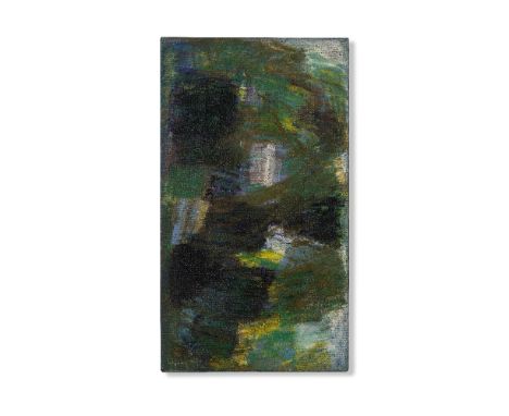 LI FANG (1933-2020)Sans titre  1966   signé et daté 1966 huile sur toile de jute signed and dated 1966 oil on burlap 56.3 x 3