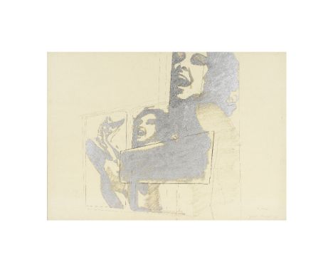 GIOSETTA  FIORONI (N. 1932)Nevrotiche  1963  signé, titré et daté 63émail, fusain et mine de plomb sur papier signed, titled 