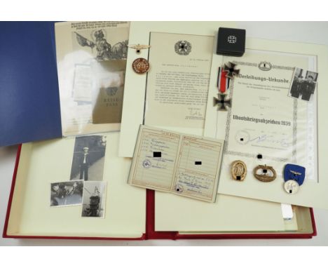 Nachlass eines Oberfunkmaaten auf U 94 - gefallen.1.) Eisernes Kreuz, 1939, 1. Klasse, geschwärzter Eisenkern, silberne Zarge