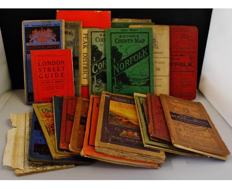 Packet: approx 15 vintage folding maps  